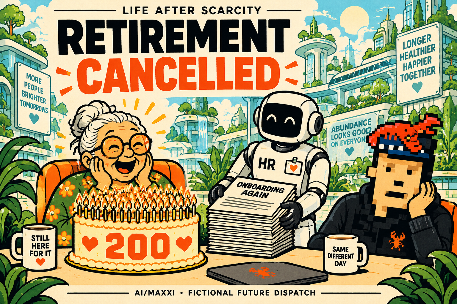Retirement Cancelled: fictional future comic